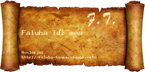 Faluba Tímea névjegykártya